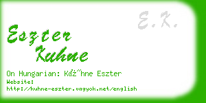 eszter kuhne business card